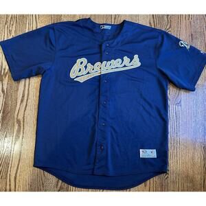 Vintage Milwaukee Brewers Jersey Russell Athletic True Fan Series MLB Men’s XL